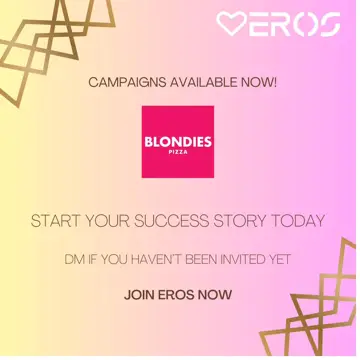 Eros campaign post for Blondies Pizza