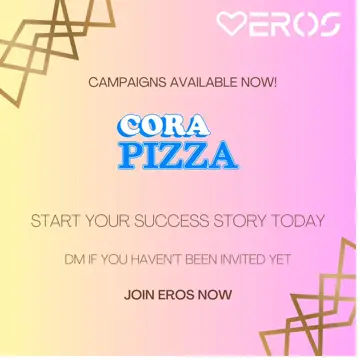Eros campaign post for Cora Pizza