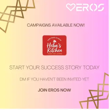 Eros campaign post for Heba's Kitchen